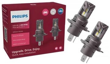 ŻARÓWKI LED H4 / H19 PHILIPS ULTINON ACCESS 12V KOMPAKTOWE 6000K ORYGINAŁ