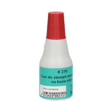 Tusz do stempli metalowych 25ml czerwony Noris 210