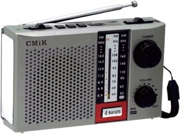 RADIO PRZENOŚNE Z LAMPĄ TURYSTYCZNE LED AM/FM AKU