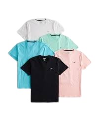 Hollister by Abercrombie - Logo Icon Crew T-Shirt 5-Pack - XXL -
