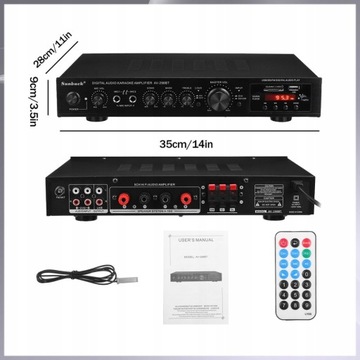 AMPLITUNER WZMACNIACZ STEREO BLUETOOTH HI-FI PILOT FM AMPLITUNER AUDIO