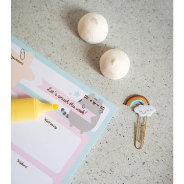 Planer tygodniowy z motywem Pusheen na biurko A4