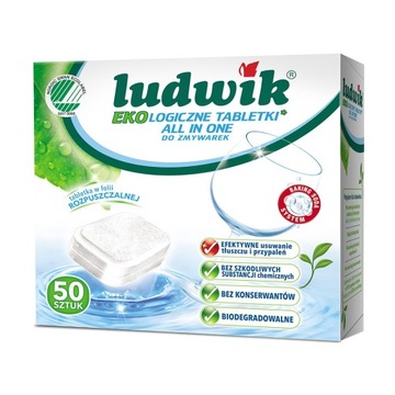 Tabletki do zmywarki LUDWIK All in one Ekologiczne 50 szt
