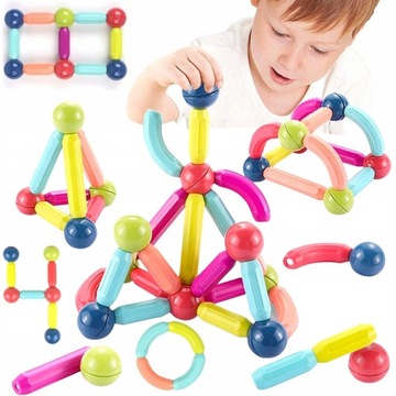 XXL МАГНИТНЫЕ БЛОКИ ОБРАЗОВАТЕЛЬНЫЕ МАГНИТНЫЕ ПАЛОЧКИ 78