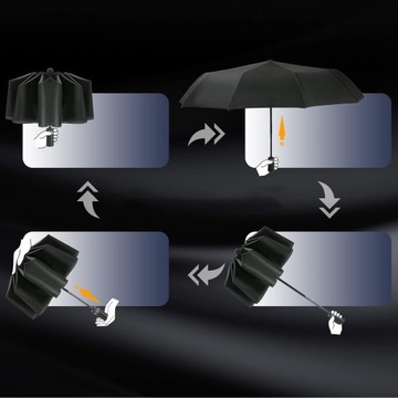 Składany parasol Odporny na burzę Krótki uchwyt Parasol automatyczny wiatroszczelny