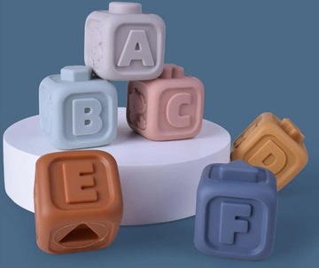 Резиновые мягкие блоки башня сенсорная пирамида коала формирует цифры и буквы