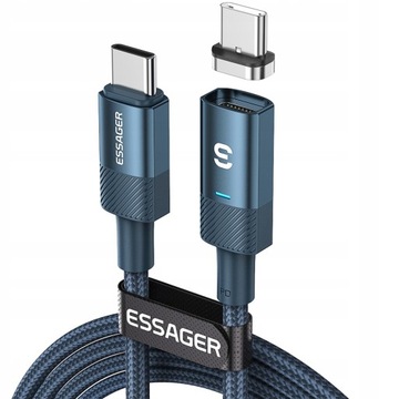 Kabel USB Magnetyczny 1m 3.0A 20V Typ C TYPE-C 60W