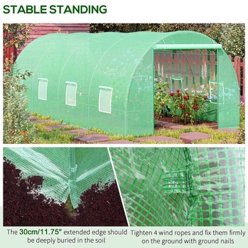 Садовый туннель из фольги 8м2 Теплица 4м х 2м 8 окон в сад высокого качества