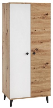 Szafa 80 cm drążek półki COMO C6 artisan + biały