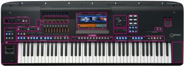 Yamaha Genos2 folie ochronne na instrument komplet GIGA SET