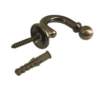 HACZYK metalowy 45mm do upinania firan ZŁOTO ANTYK