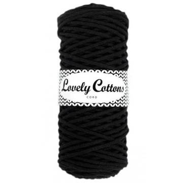 Sznurek do makramy 3mm 100m Lovely Cottons Czarny