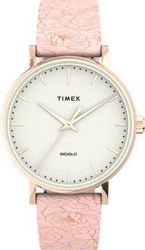 Zegarek damski elegancki TIMEX na pasku podświetlanie WR50 na prezent