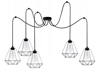 LAMPA WISZĄCA SUFITOWA ŻYRANDOL PAJĄK EDISON LOFT