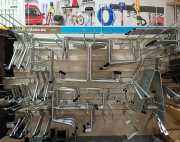 СТАЛЬНОЙ КРЮК ВКРУЧЕННЫЙ В БАЛКУ ПОЛКА 170х110мм ВЕШАЛКА для легких инструментов