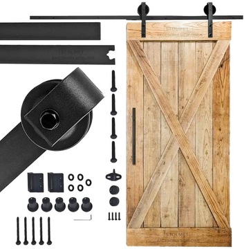 ZESTAW 200 cm BARN DOOR SYSTEM DRZWI PRZESUWNYCH
