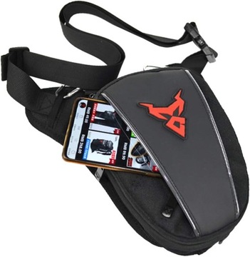 МОТОЦЕНТРИЧЕСКАЯ СУМКА ДЛЯ МОТОЦИКЛА WAGON LEG СУМКА НА БЕДРО ЧЕРНАЯ КРАСНАЯ