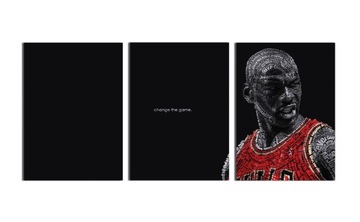 3x OBRAZ NA ŚCIANĘ TRYPTYK MICHAEL JORDAN KOSZYKÓWKA BASKETBALL 50x70