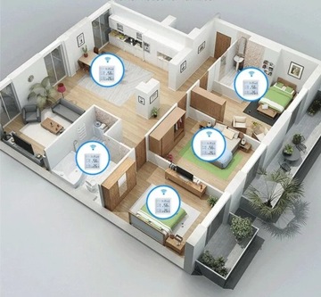 Умный датчик Tuya BLUETOOTH BTH08Pro, температуры и влажности. б. большой ЖК-дисплей, часы.