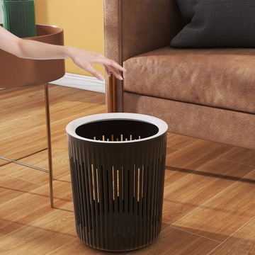 Контейнер для мусора круглый для прачечной, кухни, детской комнаты, черный S