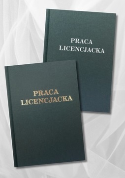 Praca Licencjacka Czarna Oprawa i Wydruk kolorowy do 80 stron