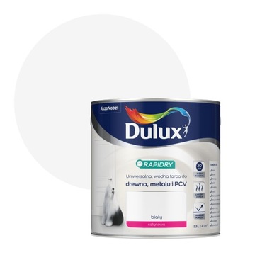 DULUX RAPIDRY 2,5L BIAŁA SATYNOWA DREWNO METAL PCV