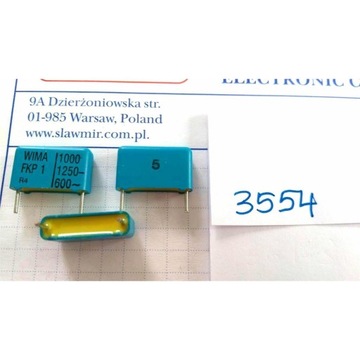 Kondensator WIMA FKP1 1.0nF 1250V600VAC R15 5% x2