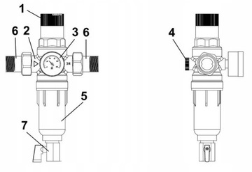 РЕДУКТОР ДАВЛЕНИЯ ВОДЫ 1 ДЮЙМ С ДЛИННЫМ ФИЛЬТРОМ