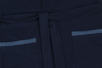 БОЛЬШОЙ МУЖСКОЙ ХЛОПКОВЫЙ ХАЛАТ, ТЕМНО-СИНИЙ 5XL A123