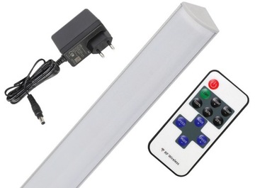 Listwa meblowa narożna LED szafkę 80cm z PILOTEM