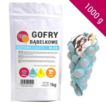 Ciasto Na Gofry Bąbelkowe Niebieskie | 1kg