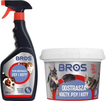 BROS Postrach na psy koty ODSTRASZACZ 2 szt zestaw