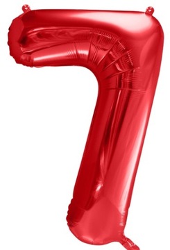 Фольгированный шар цифра 7, 86см, красный.