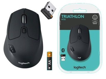 Mysz bezprzewodowa Logitech M720 duża czarna Bluetooth do laptopa komputera