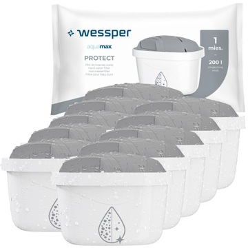 Filtr do wody Wessper PROTECT do dzbanek filtrujący szklany Wessper 10 szt