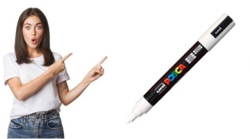 Marker UNI POSCA PC-5M biały (1)