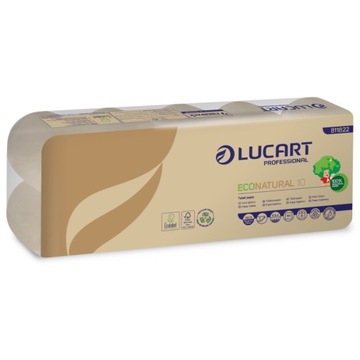 Lucart EcoNatural 10 - Papier toaletowy, 2W, celuloza Fiberpack - 10 rolek