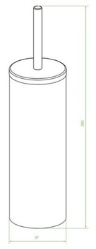 ЩЕТКА ДЛЯ ВАННОЙ ТУАЛЕТА ЗАКРЫТАЯ ОТДЕЛЬНО СТОЯЩАЯ ЧЕРНАЯ