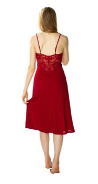 Elegantná nočná košeľa Flamenco : Farba - Burgundská, Veľkosť - 50