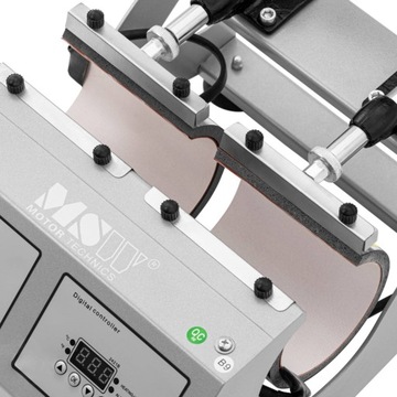 PRASA TERMOTRANSFEROWA DO KUBKÓW - PODWÓJNA - DO 250°C - WYŚWIETLACZ LCD -