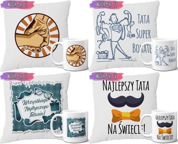 ZESTAW PODUSZKA + KUBEK - PREZENT DLA TATY ŚWIĘTA!