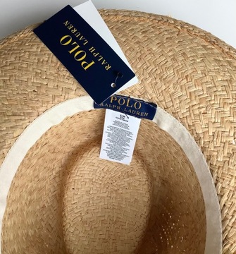 Polo Ralph Lauren kapelusz fedora hat S/M słomkowy