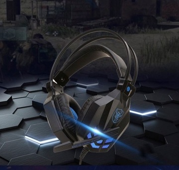 ИГРОВЫЕ НАУШНИКИ ДЛЯ ИГРОВЫХ LED МИКРОФОН + КОМБО