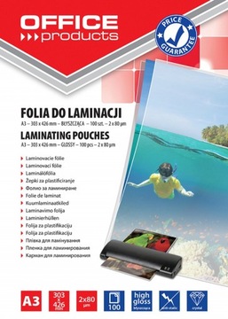 Folia do laminowania A3 2x80mikr 100szt