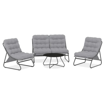 ZESTAW MEBLI OGRODOWYCH STOLIK fotel VISTA CAFFE Light Grey Focus Garden