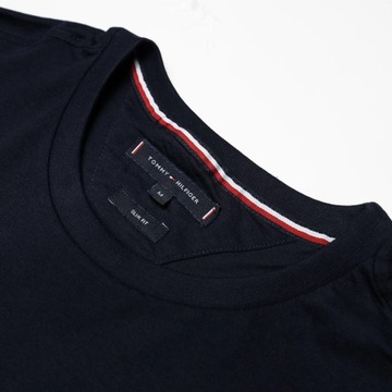 T-shirt męski okrągły dekolt Tommy Hilfiger rozmiar L Czarny