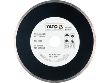 TARCZA DIAMENTOWA SEGMENT CIĄGŁY 180MMx25,4MM YATO