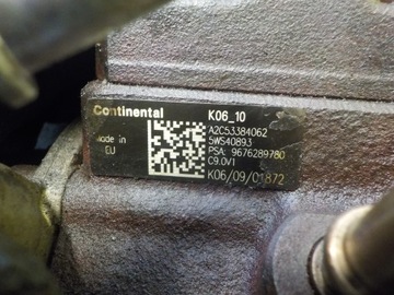 MONDEO 308 C3 C4 C-MAX 1.6 TDCI 15R 116KM T1BB ČERPADLO VSTŘIKOVAČE 9676289780