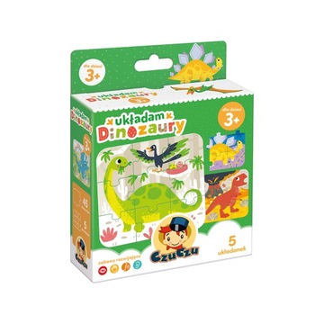 CzuCzu. Puzzle CzuCzu układam dinozaury 45 el. Zabawa kreatywna !