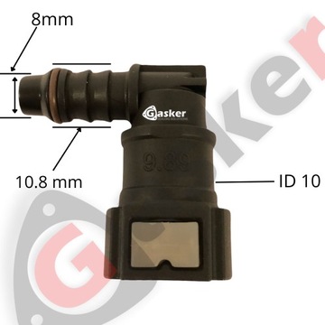 БЫСТРОРАЗЪЕМНЫЙ СОЕДИНИТЕЛЬ ЗАГЛУШКА ТОПЛИВОПРОВОДА 10 ММ 9,89 ID8